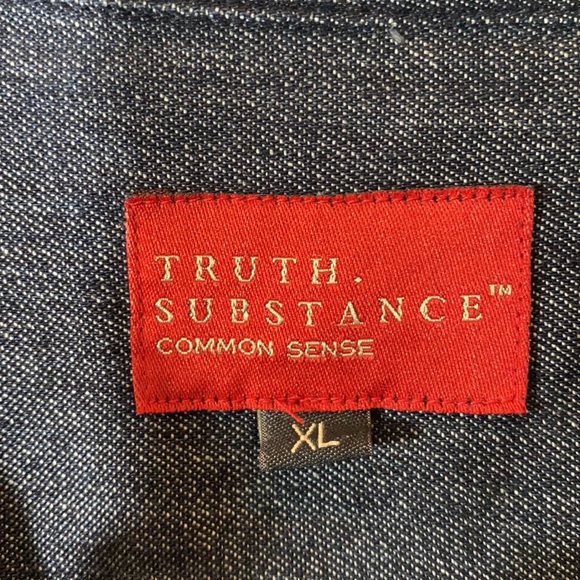 NWOT True substance men’s denim shirt size XL - Picture 2 of 6